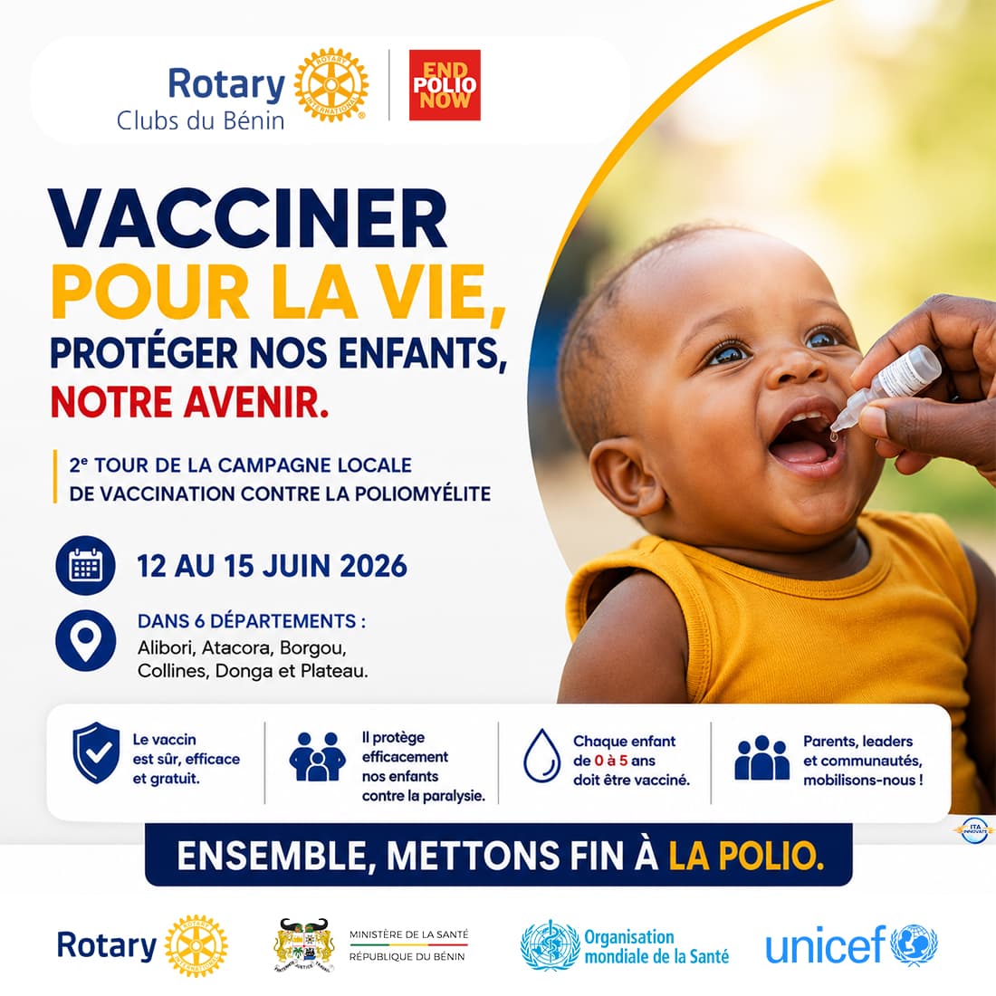 2ᵉ TOUR DE LA CAMPAGNE LOCALE DE VACCINATION CONTRE LA POLIOMYÉLITE